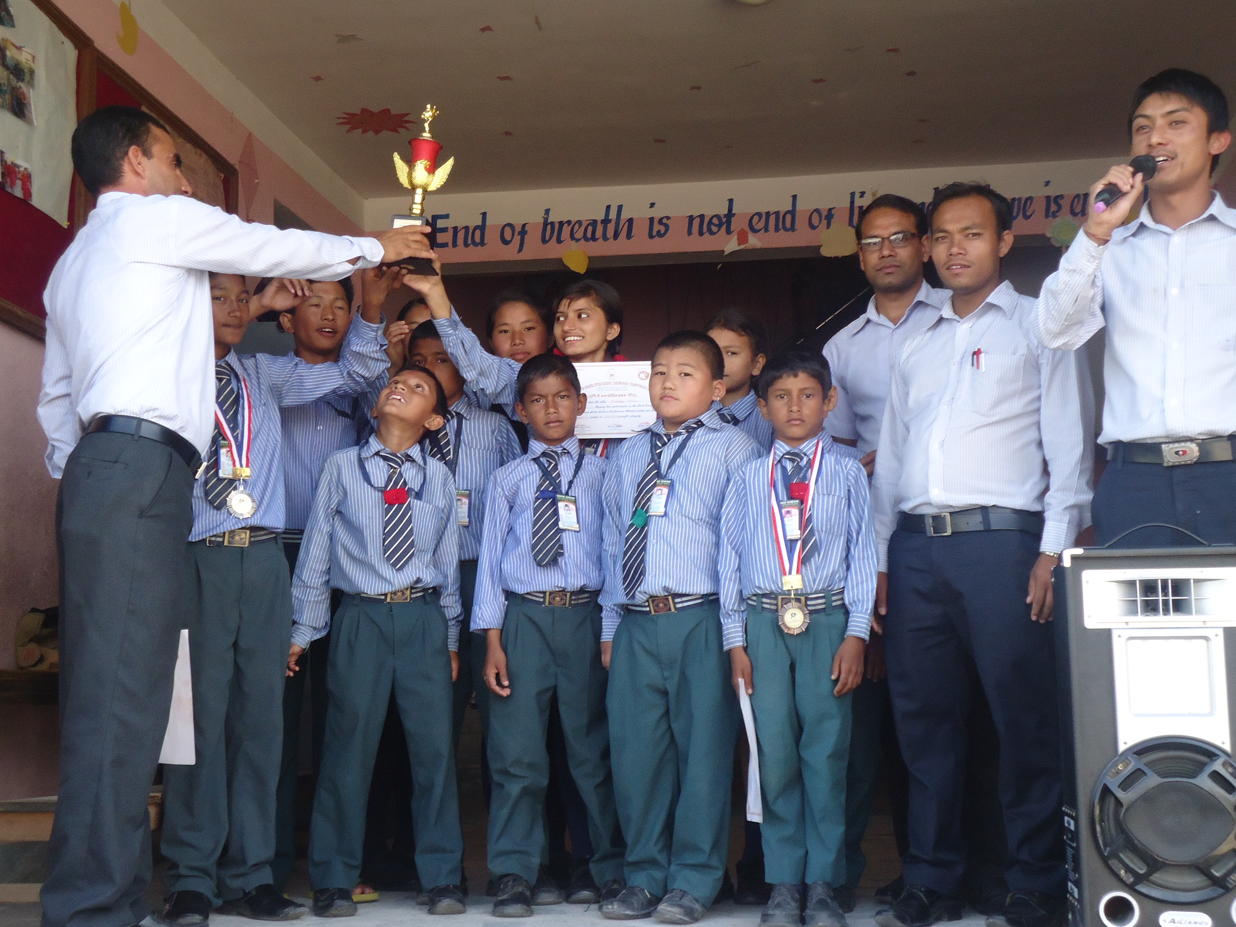 SSA students got trophy